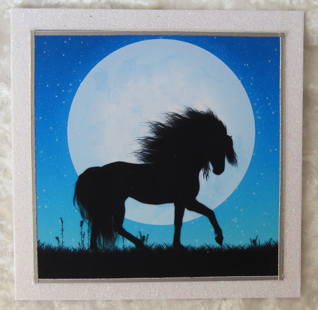 SILHOUETTE HORSE & MOON by Faye Volo