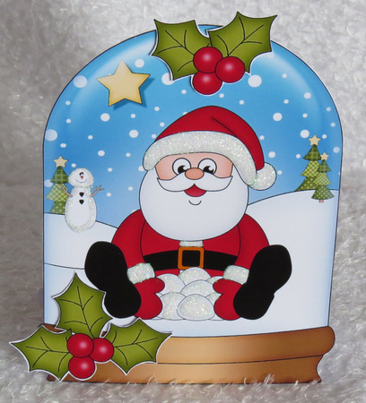 3D Shaped Christmas Snow Globe Card Kit - Santa is Snowballing! by Faye Volo