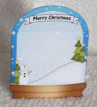 3D Shaped Christmas Snow Globe Card Kit - Santa is Snowballing! by Faye Volo