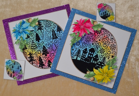 Colourful Christmas Silhouette Bumper Kit by Faye Volo