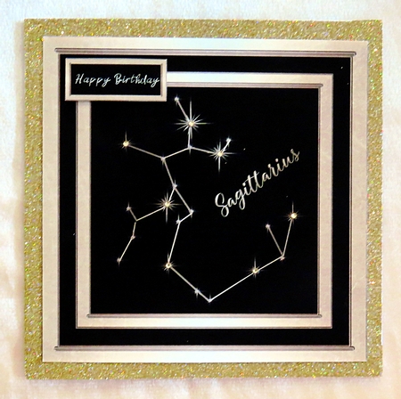 Gold Zodiac Star Constellations - Sagittarius by Faye Volo