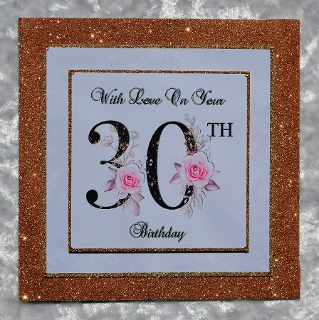 Floral Number 30 Birthday Card Front Featured Gallery Photo