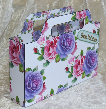 Pretty pink purple roses backing paper (small) by Faye Volo