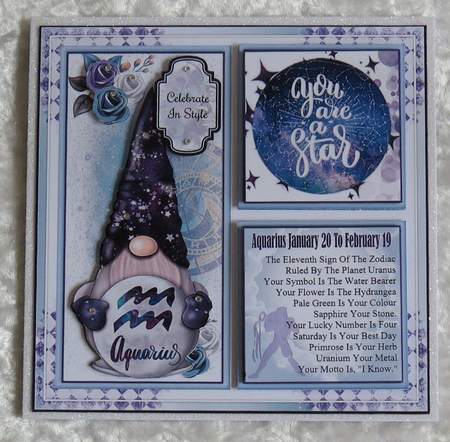 Aquarius Gnome Zodiac Mini Page Kit by Faye Volo