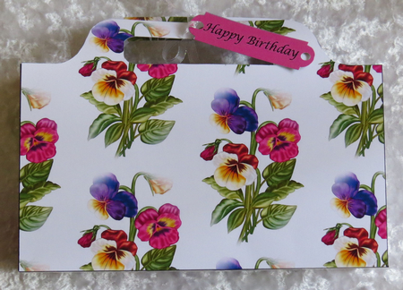 pretty coloured pansies tote gift bag by Faye Volo
