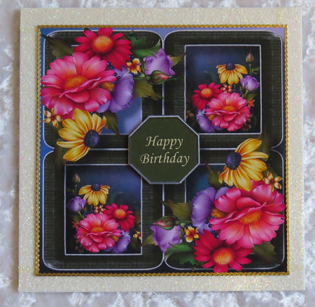 Floral Quad Frame - Breath Of Summer 8x8 by Faye Volo
