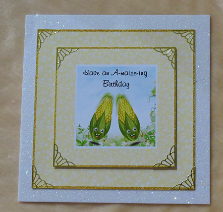 Humourous Corn Card by Faye Volo