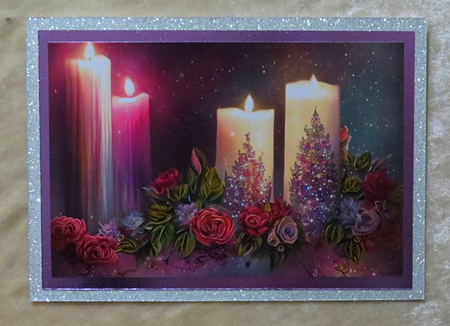 Candles and roses by Faye Volo