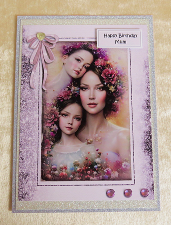 Mother and daughter  - mothers day / birthday card by Faye Volo