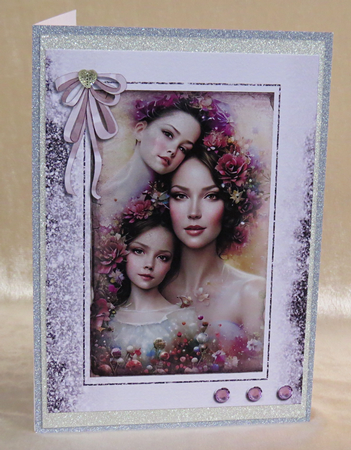 Mother and daughter  - mothers day / birthday card by Faye Volo