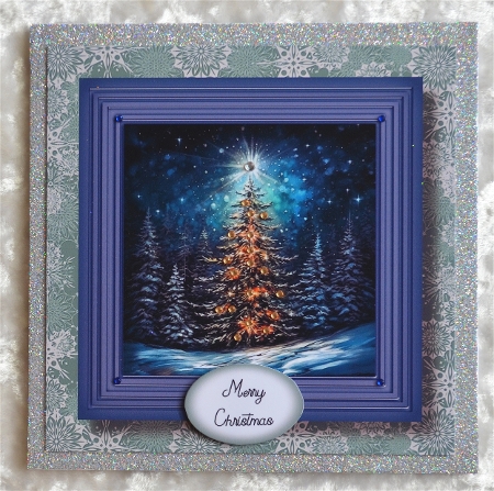 The Forest Christmas Tree No Flowers 1 8x8 by Faye Volo