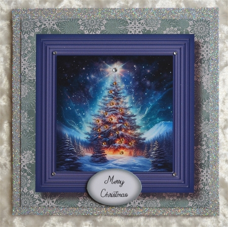 The Forest Christmas Tree No Flowers 3 8x8 by Faye Volo