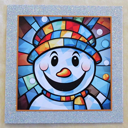 Snowman Stained Glass Cards by Faye Volo