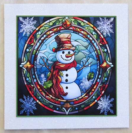 Snowman Stained Glass Cards by Faye Volo