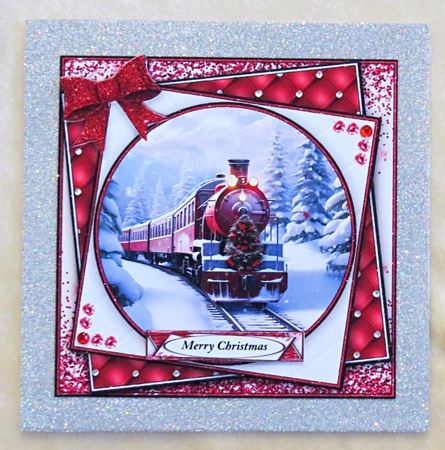 Lovely Winter Train Scene by Faye Volo