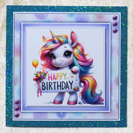 8x8 Mini Kit, Beautiful Unicorns Birthday by Faye Volo