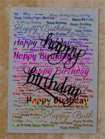 Happy Birthday Words Background Paper 11 by Faye Volo