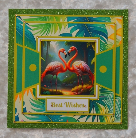 Beautiful Tropical Flamingos Toppers. by Faye Volo
