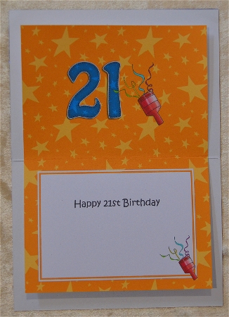 21st Birthday Champagne 5x7 Insert by Faye Volo