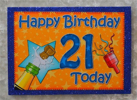 21st Birthday Champagne 5x7 Insert by Faye Volo