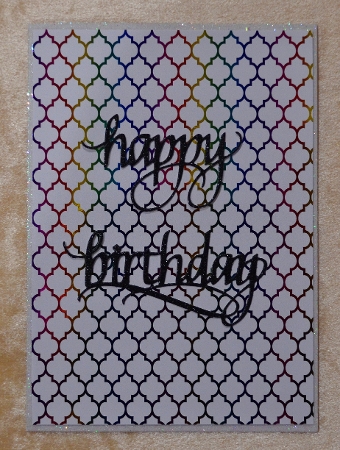 Quatrefoil in Granite - A4 Background Sheet by Faye Volo