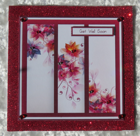 Floral Frames Card Topper - Red by Faye Volo