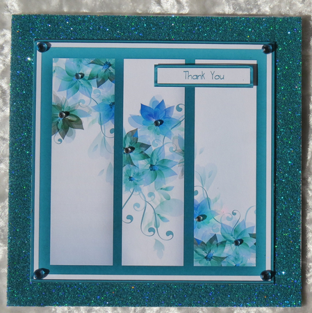 Floral Frames Card Topper - Turquoise by Faye Volo