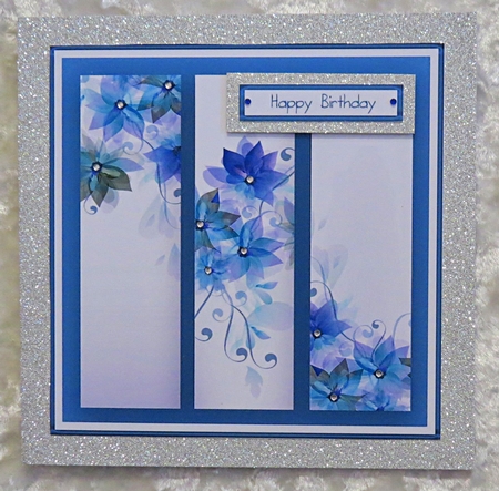 Floral Frames Card Topper - Blue by Faye Volo