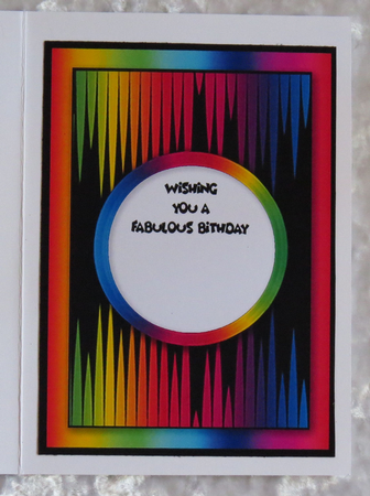 Over the Top Colour 21st Birthday Card Topper & Inner by Faye Volo