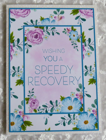 Floral Framed Card Topper & Inner - Get Well by Faye Volo