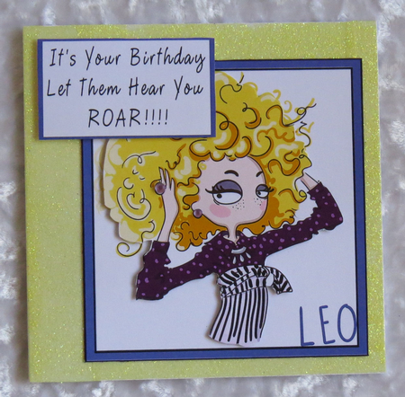 Zodiac Girl Leo Quick Card by Faye Volo