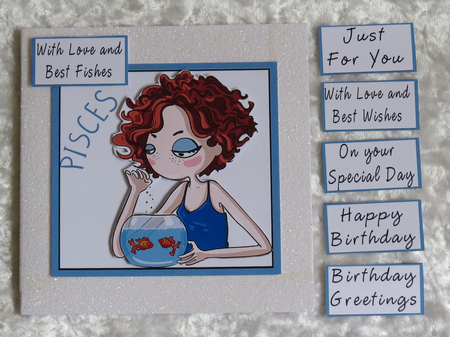 Zodiac Girl Pisces Quick Card by Faye Volo