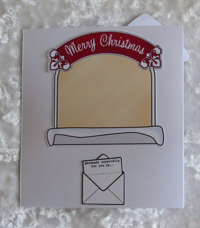 3D Shaped No-Hole Fold Back Christmas Card Mini Kit - Santa has a Sack of Presents by Faye Volo