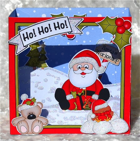 3D Christmas Diorama Shadow Box Card Mini Kit - Santa has Presents Featured Gallery Photo