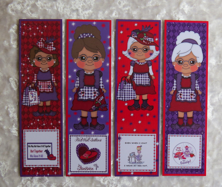 RED HAT BOOKMARKS by Faye Volo