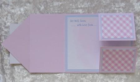 Feeling Poorly Teddy Dutch Door Sideways Fold Card by Faye Volo