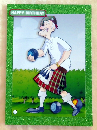 Scottish Bowling Dude Insert by Faye Volo