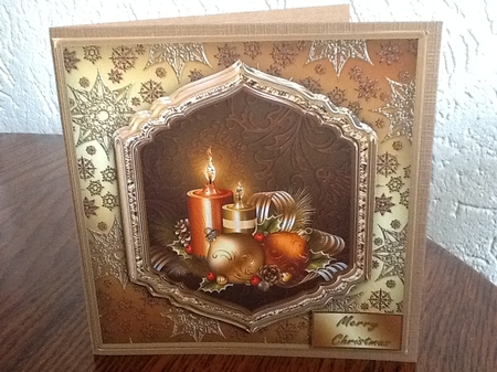 Christmas Candles Shaped Layer Card Front Mini Kit by Fia Tummers