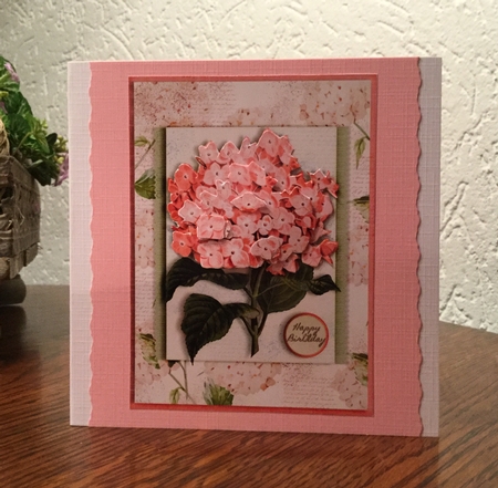 Hydrangea Cardtopper Minikit pink 882 by Fia Tummers