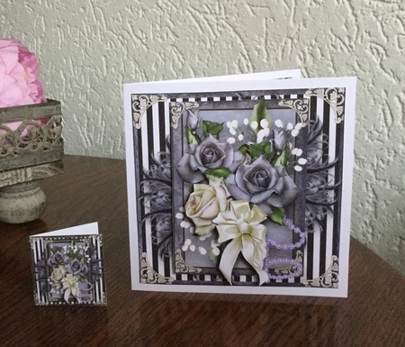 The Violet Rose Card Front Kit by Fia Tummers