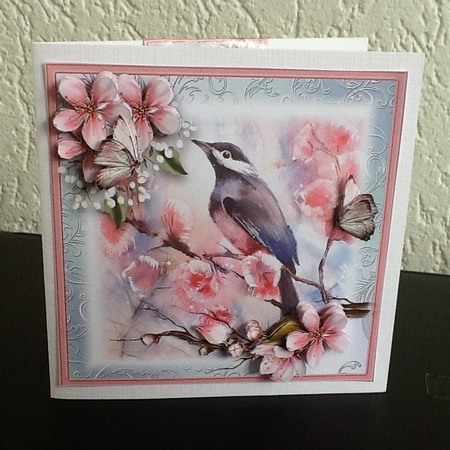 A Spring Song Bird Card Front Kit by Fia Tummers