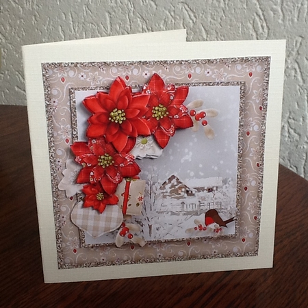 Snowy Cottage - Decoupage Card Mini Kit by Fia Tummers