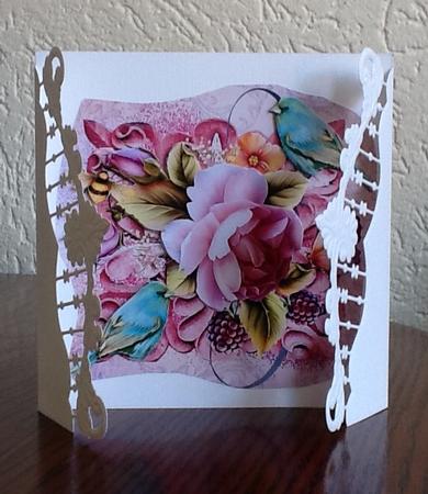 Birds and Flowers Topper with Decoupage by Fia Tummers