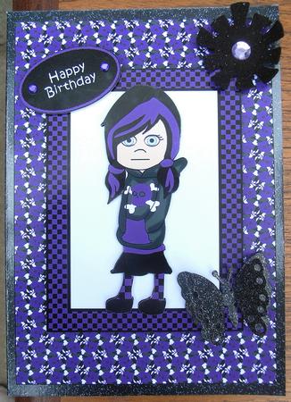 Emo Girl in Purple by Fiona Tate