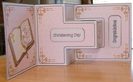 Girls Christening T-step Tri Fold by Fran Howell