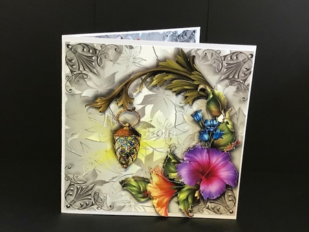 Flowers of Light 2 - Hibiscus and Bell Flower by Fran Turner