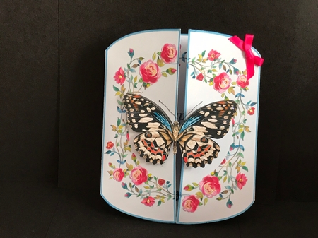 Rambling Roses 3 Panel Gatefold Cards Bumper Kit by Fran Turner