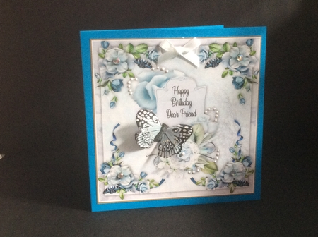 Blue Birthday Butterfly  by Fran Turner