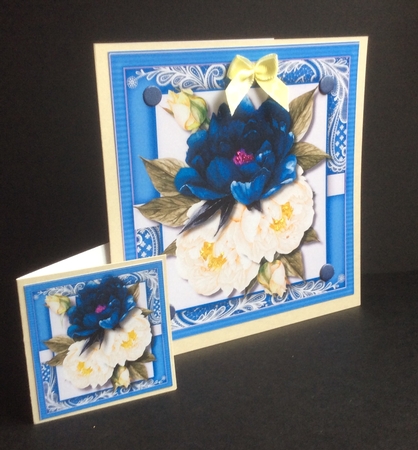 Midlight Blue  and Cream   Roses  by Fran Turner