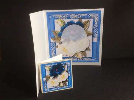 Midlight Blue  and Cream   Roses  by Fran Turner